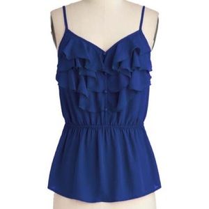 [Modcloth] Drop Everything Top in Blueberry